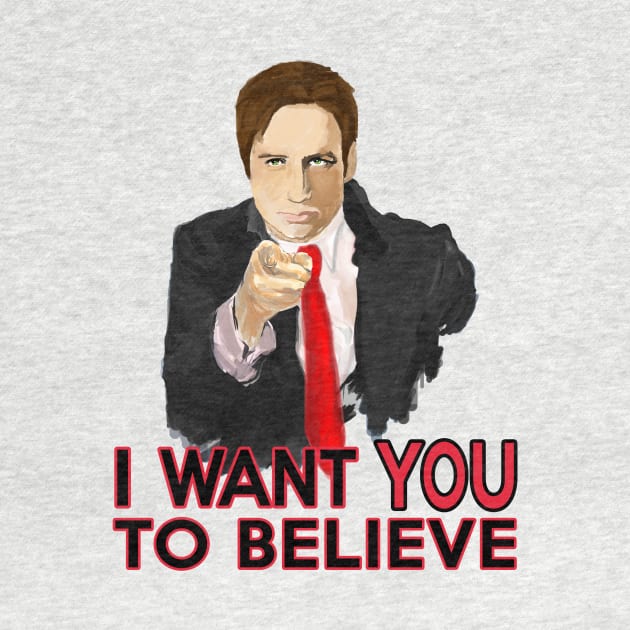 Mulder I Want To Believe by VintageTeeShirt